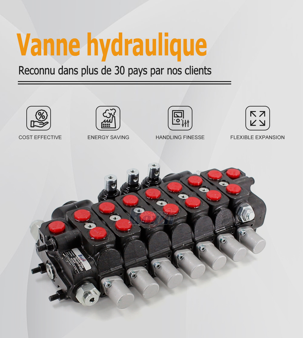 SD6 Manuel et manette 7 tiroirs Distributeur directionnel sectionnel